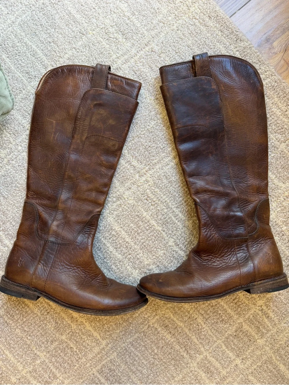 Frye Dark Brown Leather Over-the-Knee Pull-On Boots